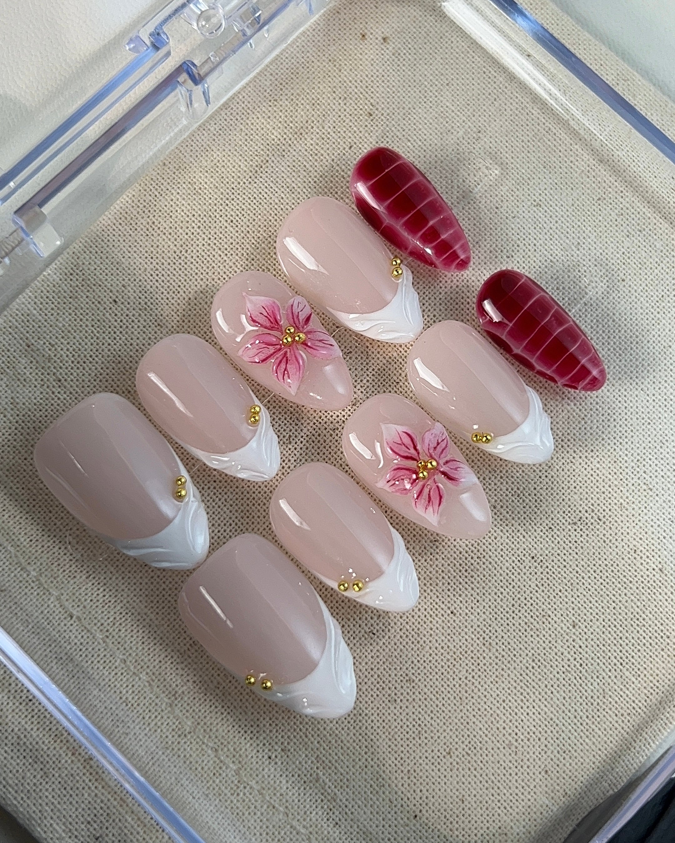 Scales and Petals-3D press-on Nails