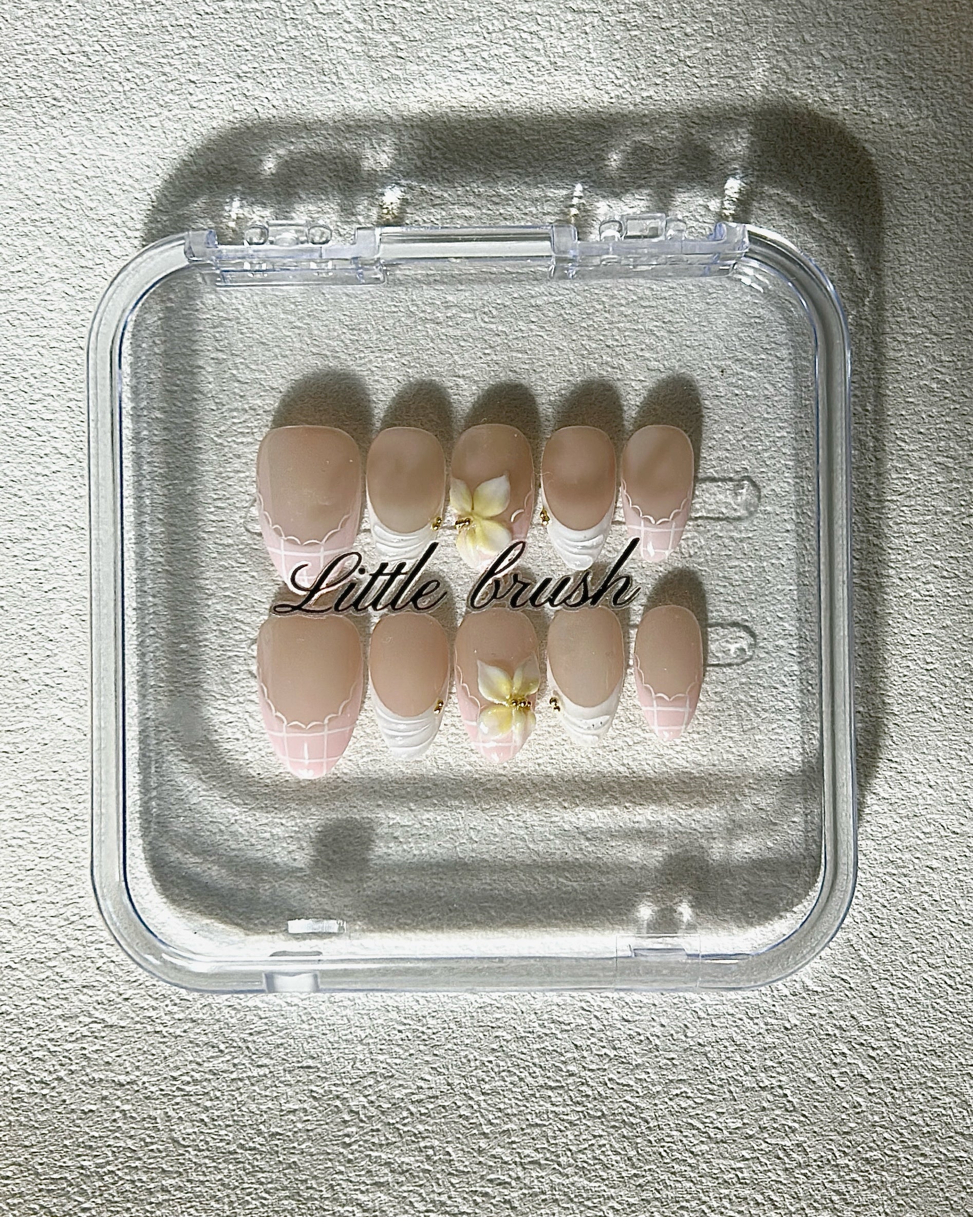 Plumeria Dreams-3D press-on Nails