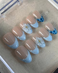Coastal Reverie |3D FIoral press-on Nails